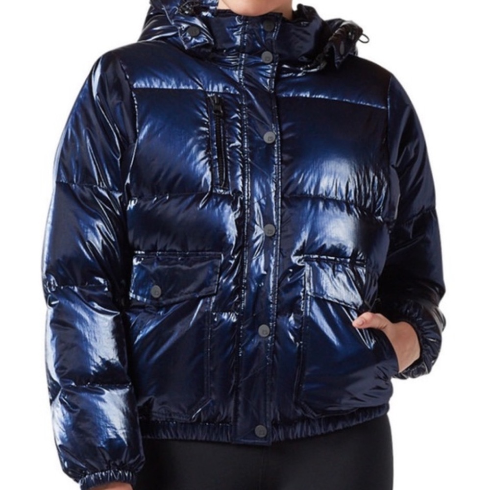 Blanc Noir Navy Puffer Jacket!